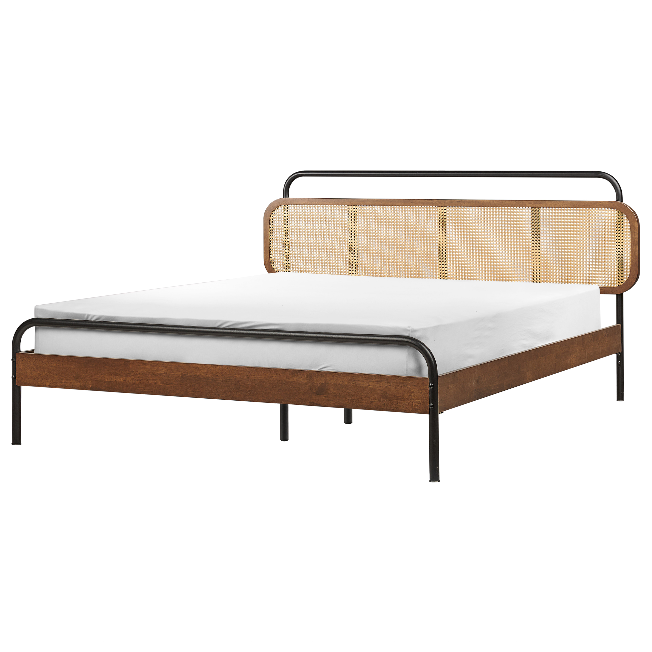 Seng Rattan BOUSSICOURT 160 x 200 cm Mørkebrun