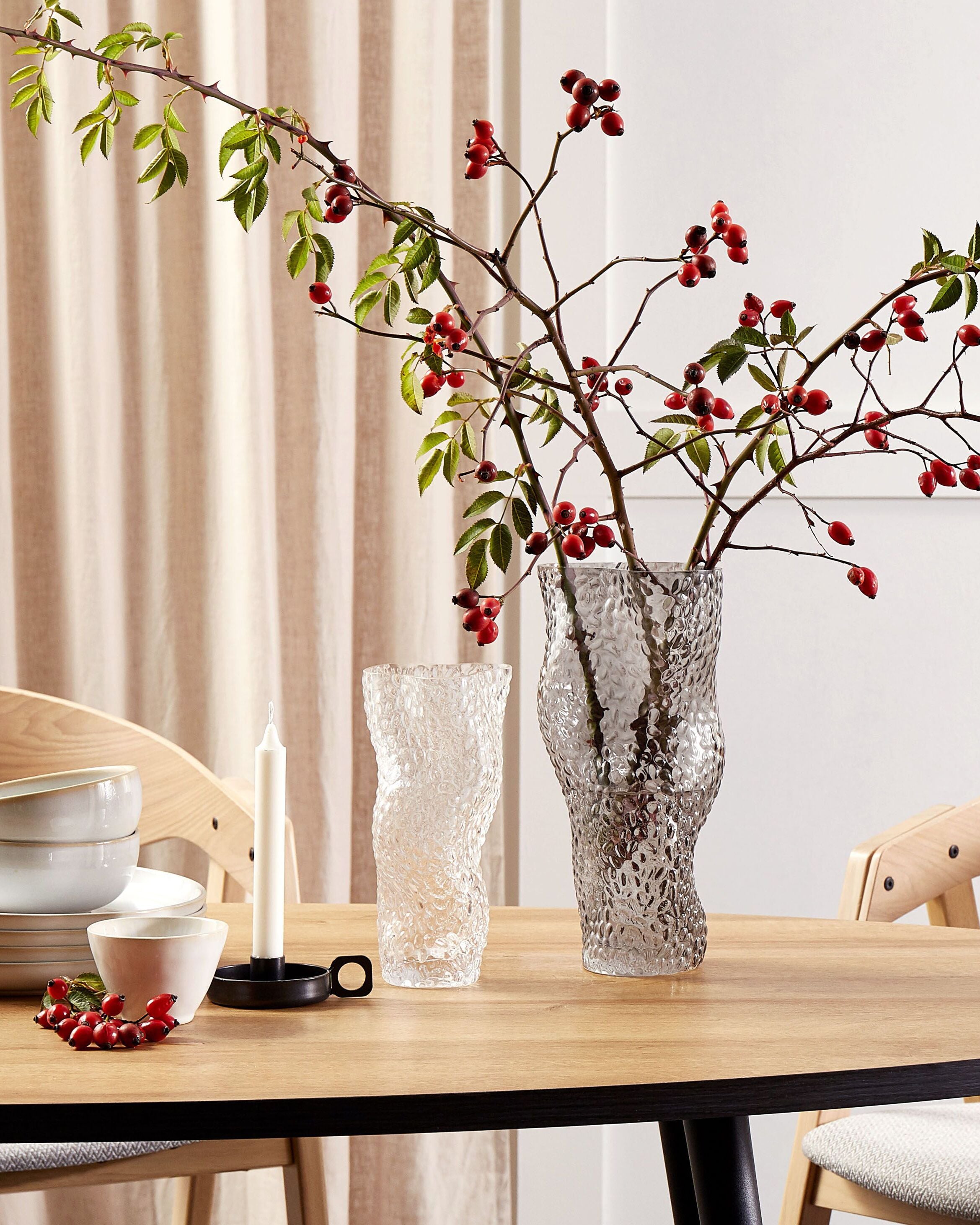 Blomstervase ELATOS 23 cm Glas Transparent