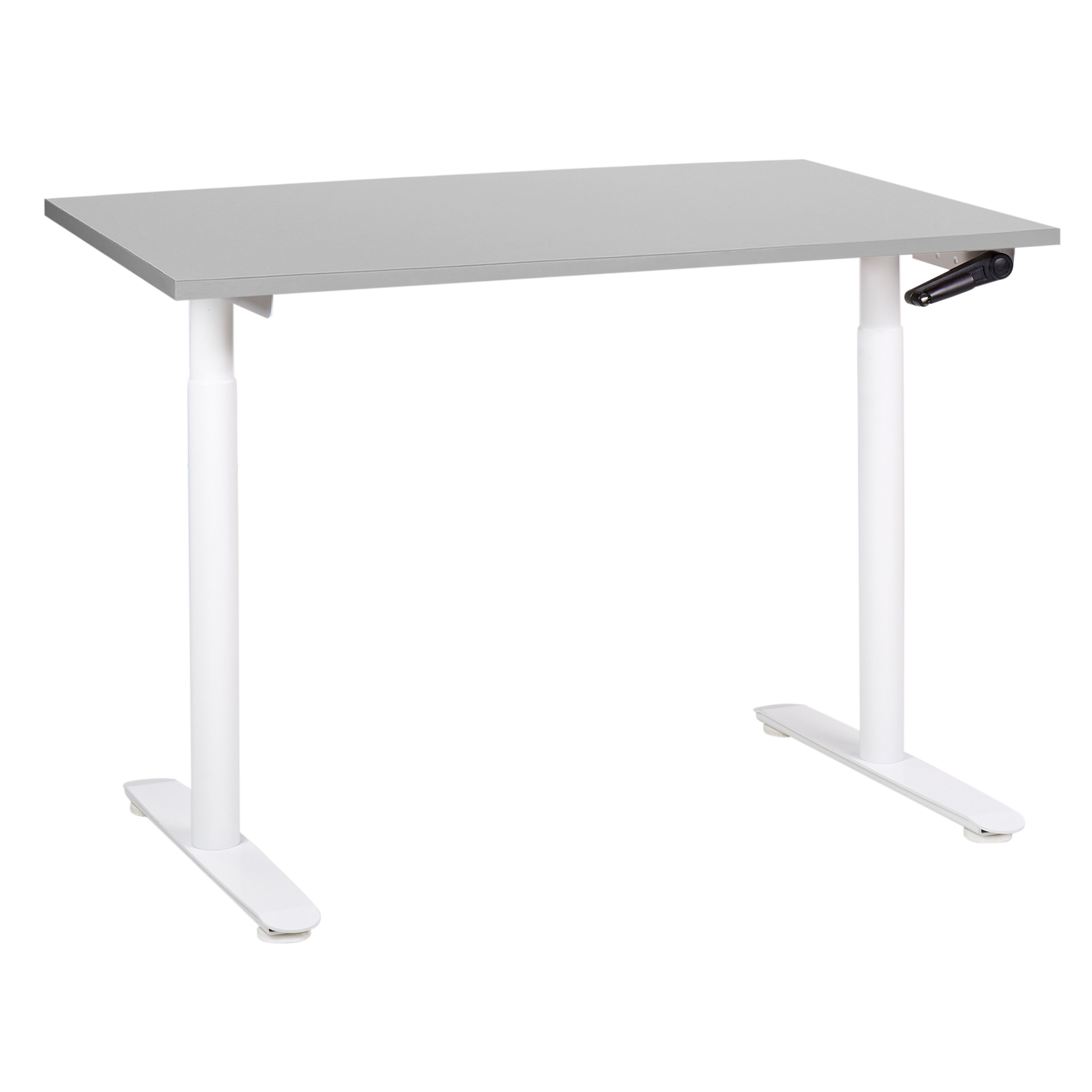 Manuelt justerbart hæve sænkebord DESTINAS 120 cm 72 cm Grå/hvid
