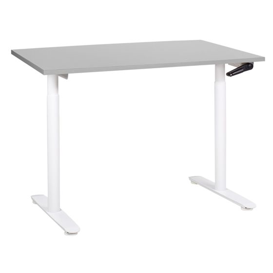 Manuelt justerbart hæve sænkebord DESTINAS 120 cm 72 cm Grå/hvid