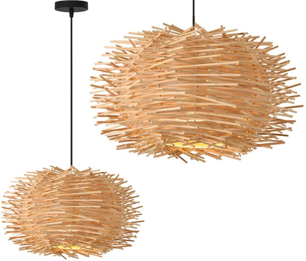 TOOLIGHT hængende loftlampe APP884-1CP NATURAL BOHO Brun 19x36x80cm