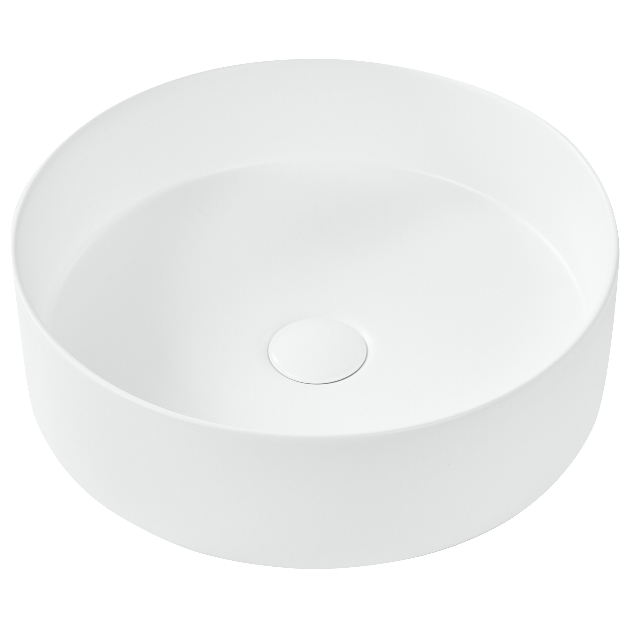 Vask til bordplade TEBAR ⌀ 40 cm Keramik Cremehvid