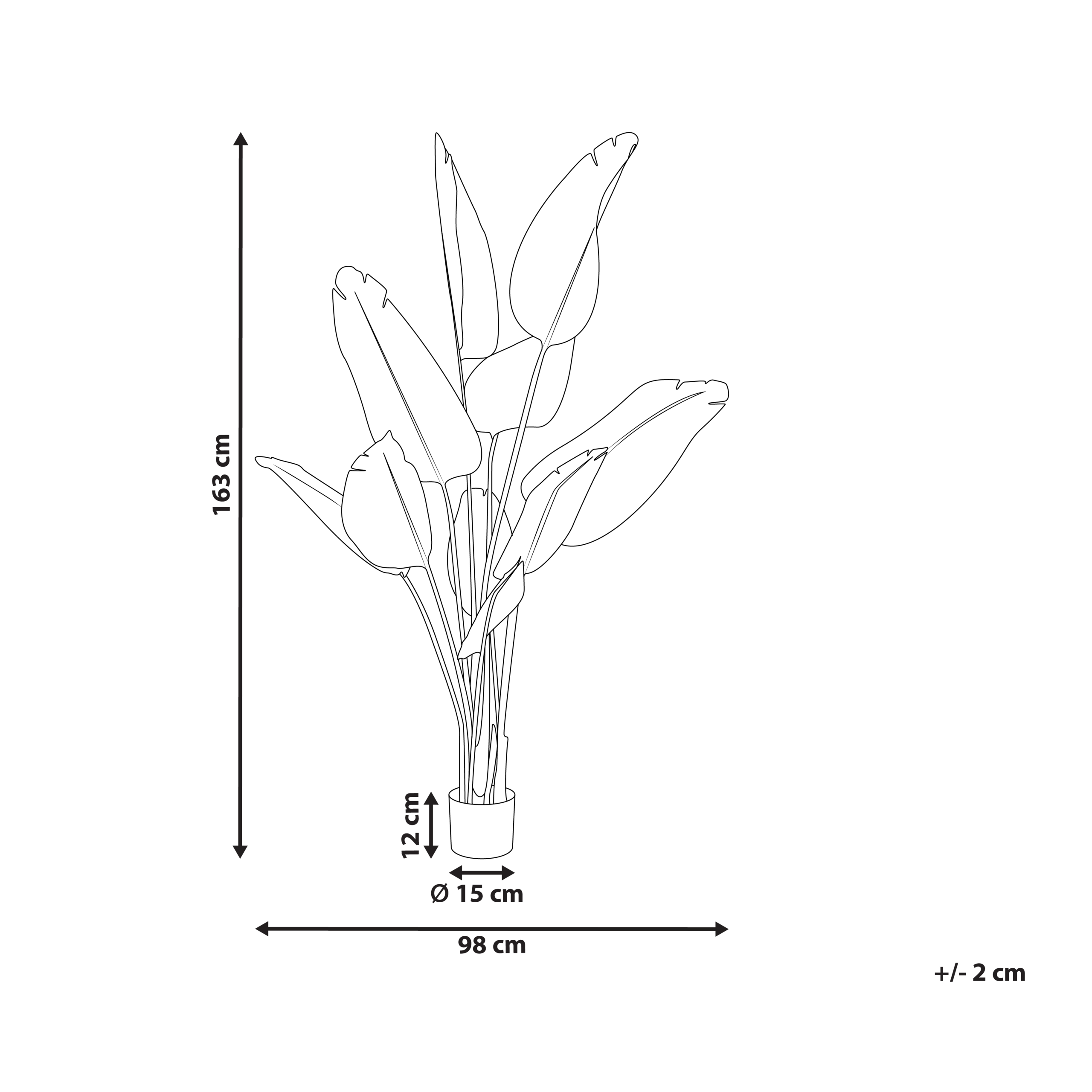 Kunstig plante BANANA TREE 163 cm Grøn