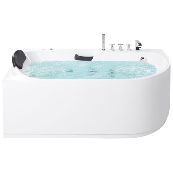 Badekar med massage SAYULA 170 x 80 cm Hvid Højrevendt