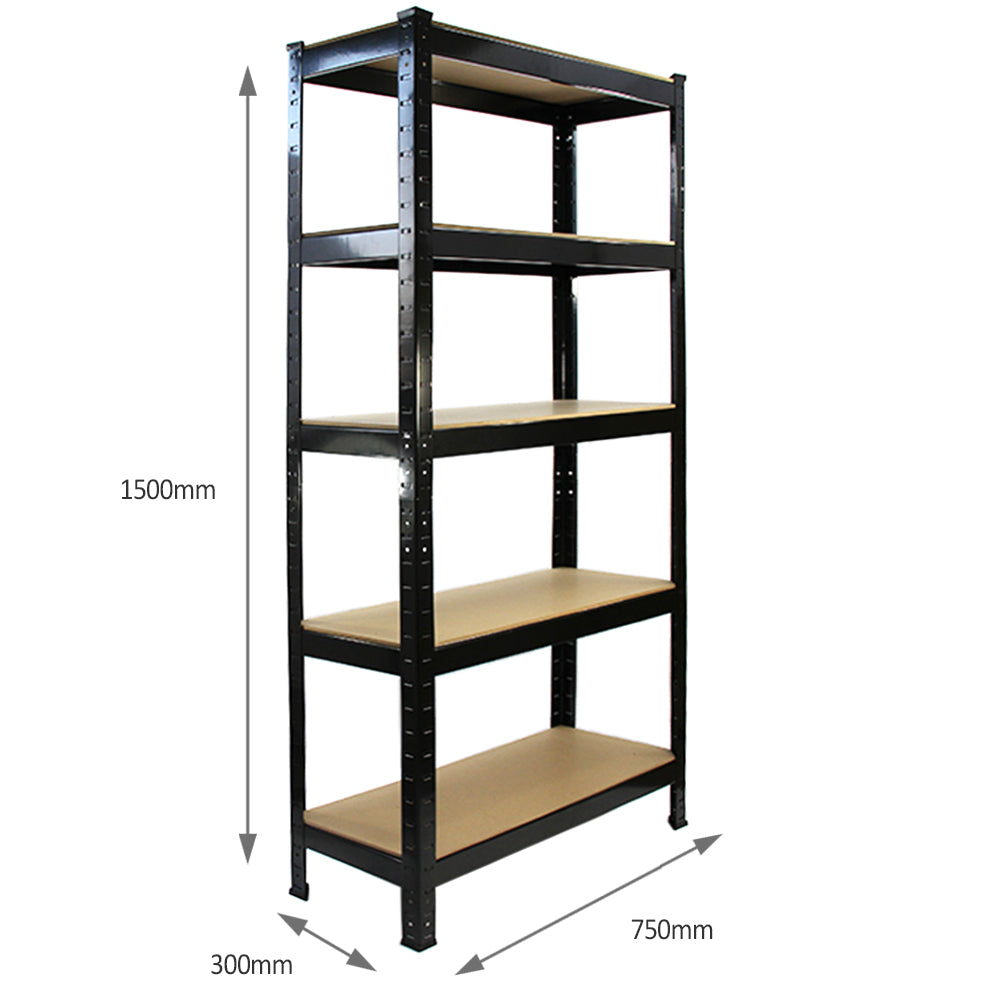 Monster Racking T-Rax hylde, slidstærk, sort, bredde 75 cm, dybde 30 cm, sæt med 2 stk.