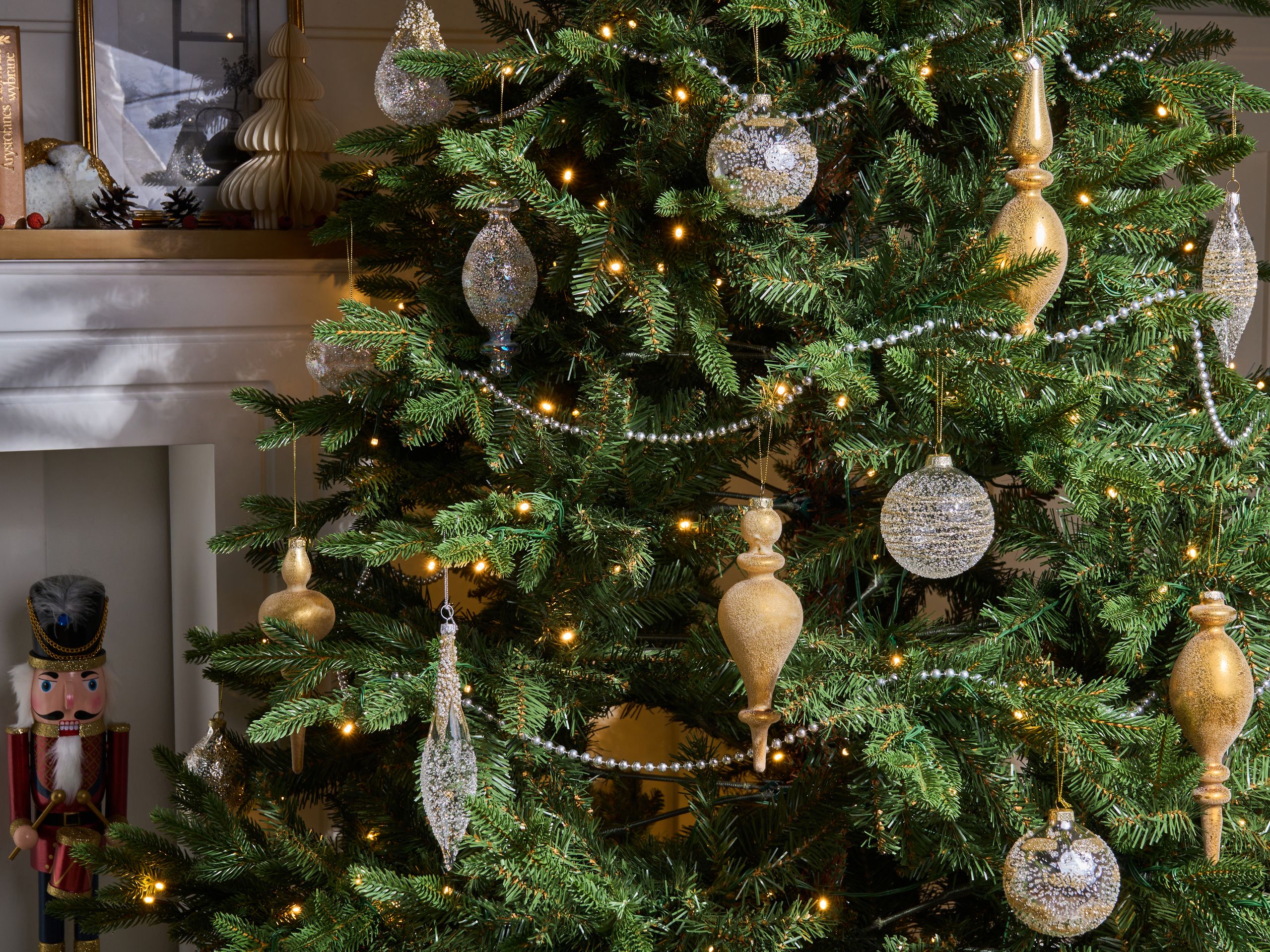 Sæt af 25 julekugler ICICLE Glas Transparent/ Guld