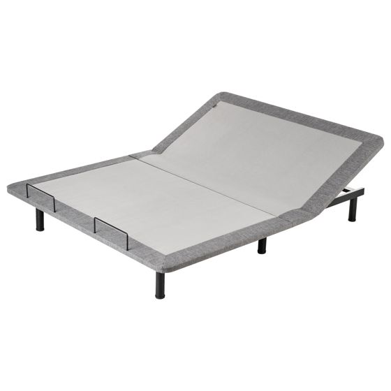 Elektrisk justerbar sengebund BRUNOY 160 x 200 cm Grå