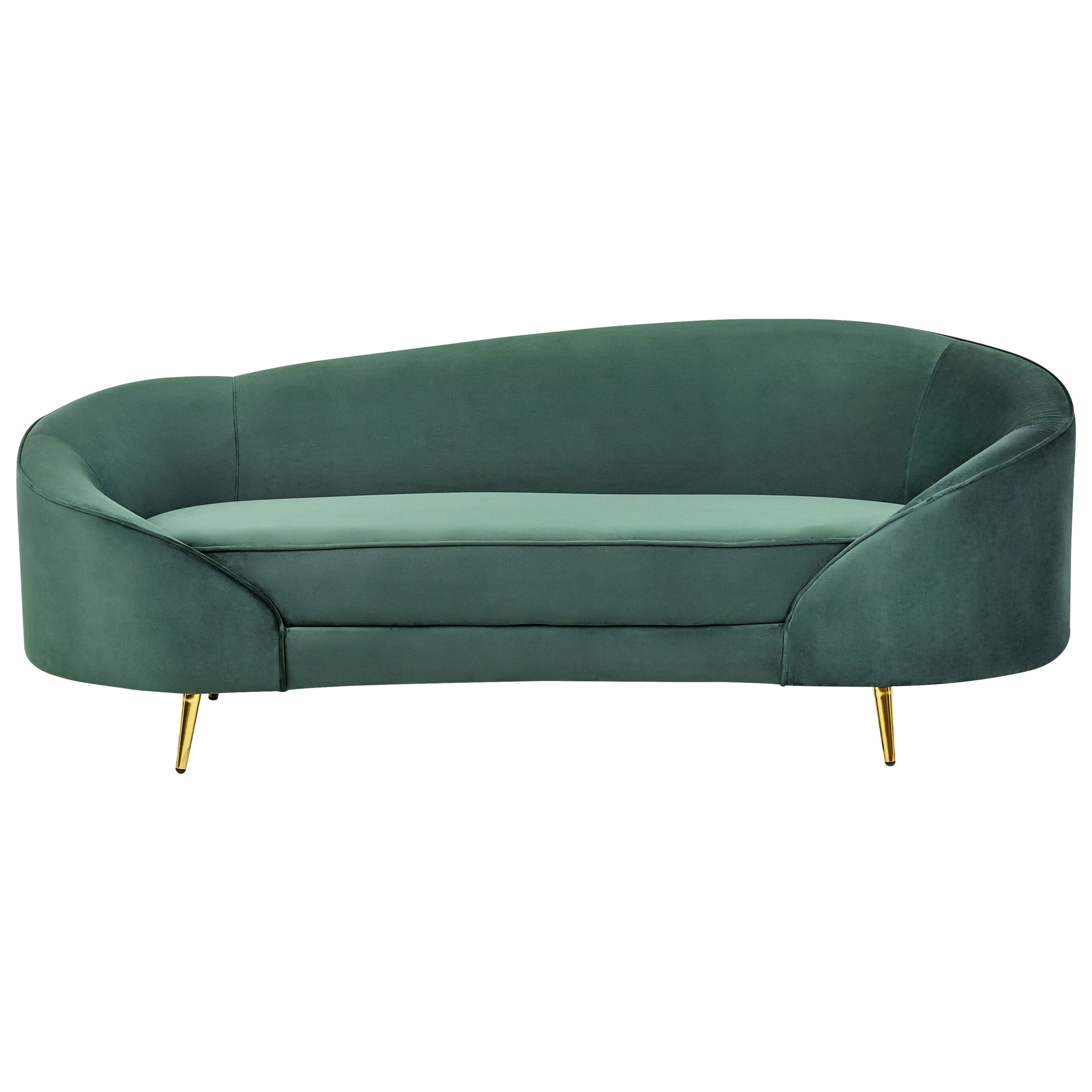 Sofa 2 personers SAVAR Velour Smaragdgrøn