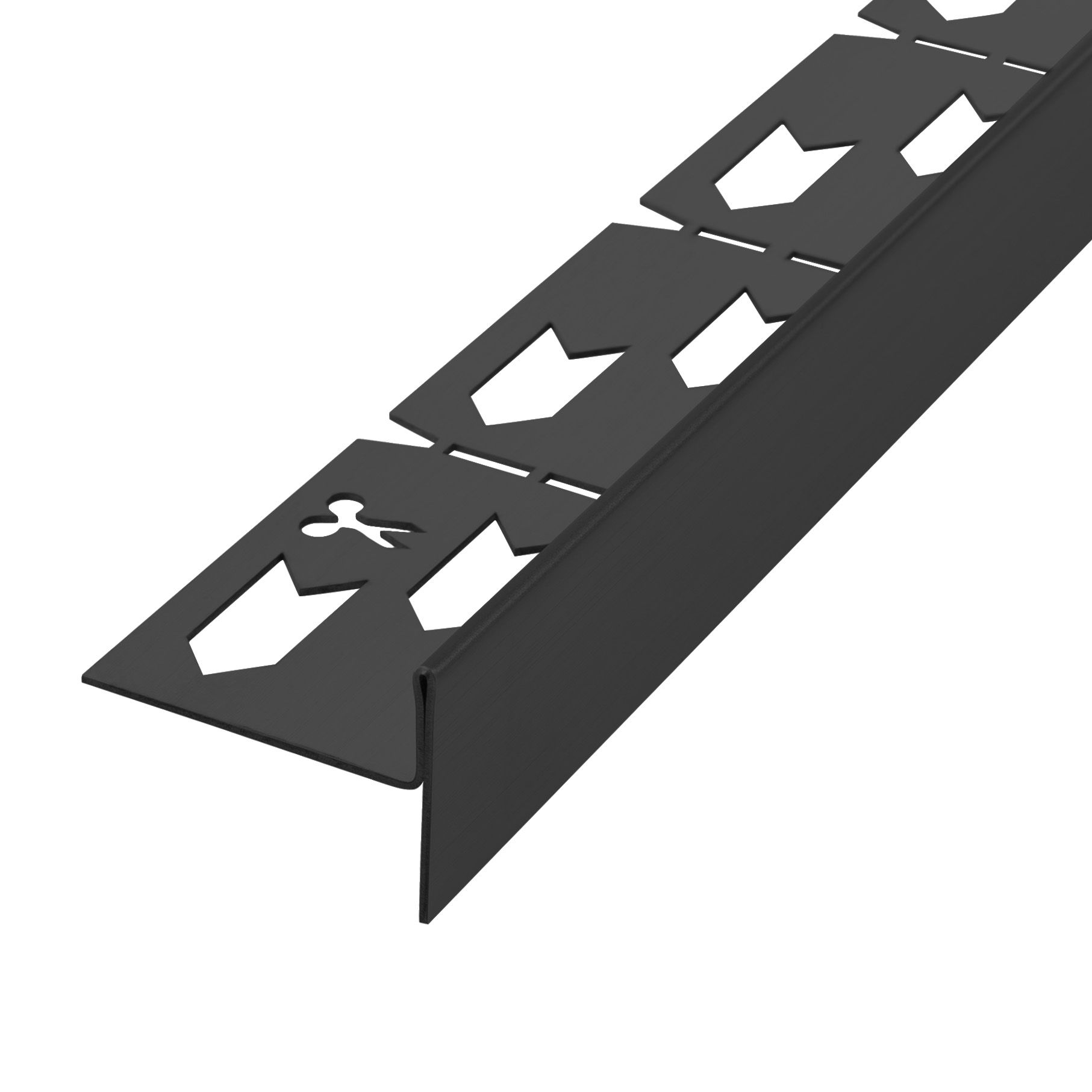 REA faldprofil til brusekar 120CM Venstre Sort, 120x3,7x2,2cm