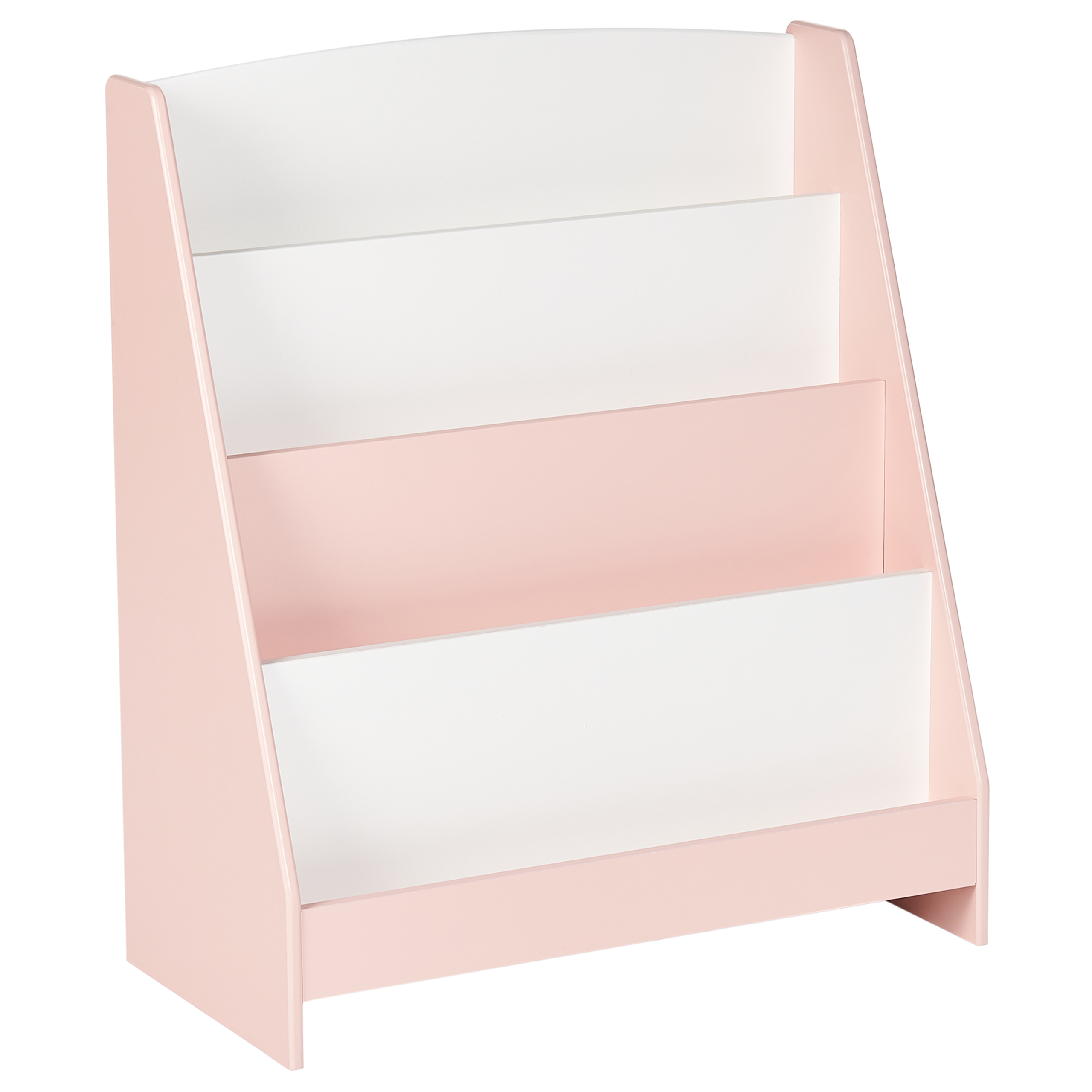 Bogreol med 4 hylder LILOET 70 cm Pastellrosa