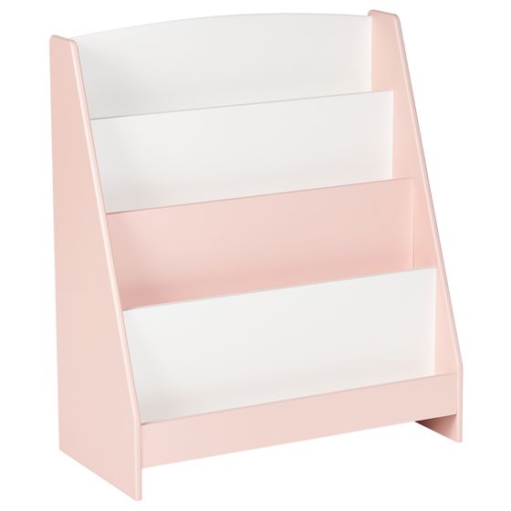 Bogreol med 4 hylder LILOET 70 cm Pastellrosa
