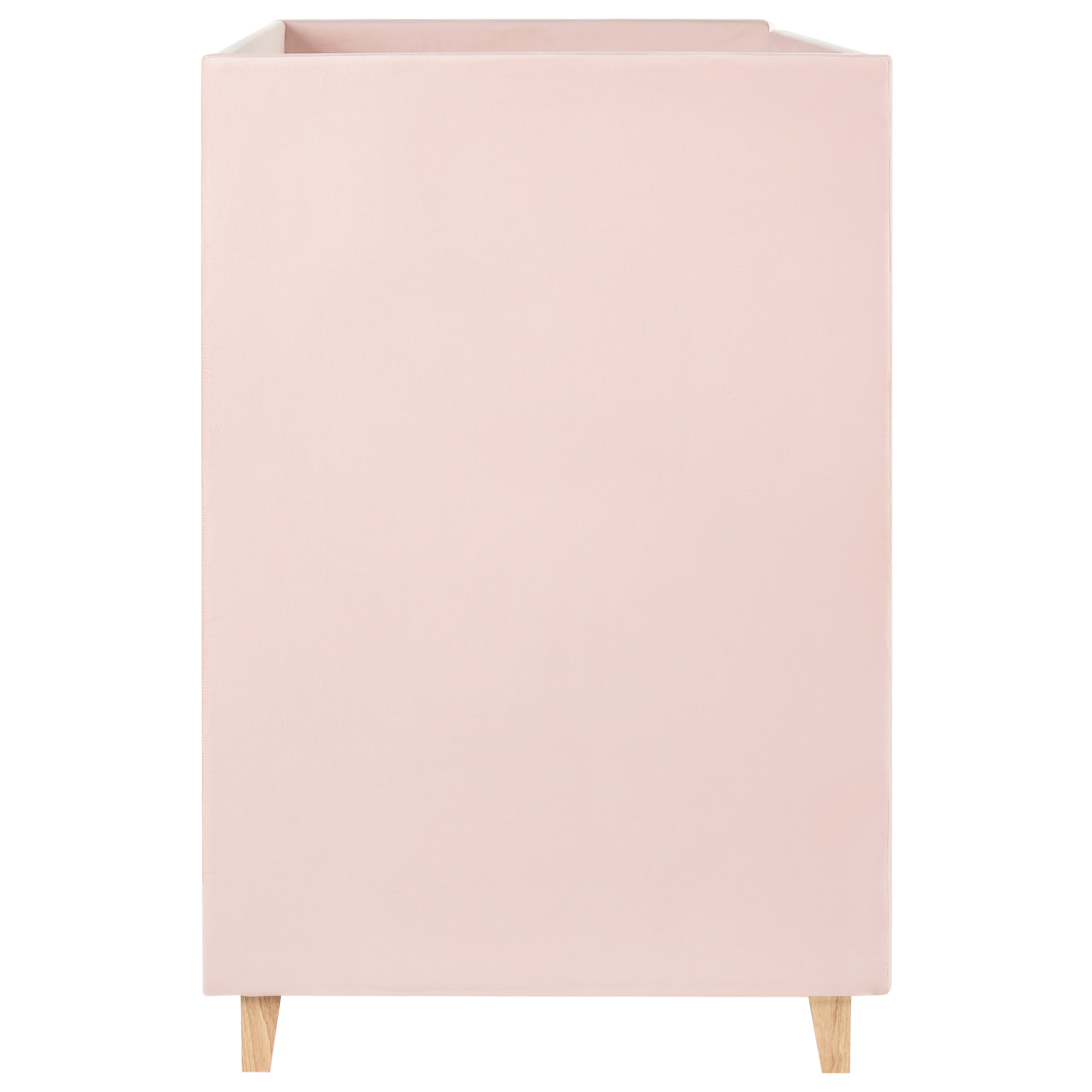 Køjeseng Velour CHOCQUES 90 x 200 cm Pastellrosa