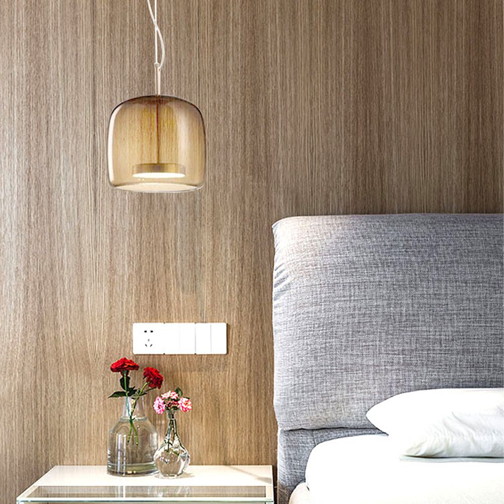 TOOLIGHT hængende loftlampe APP613-1CP AMBER Brun 23x23x113cm