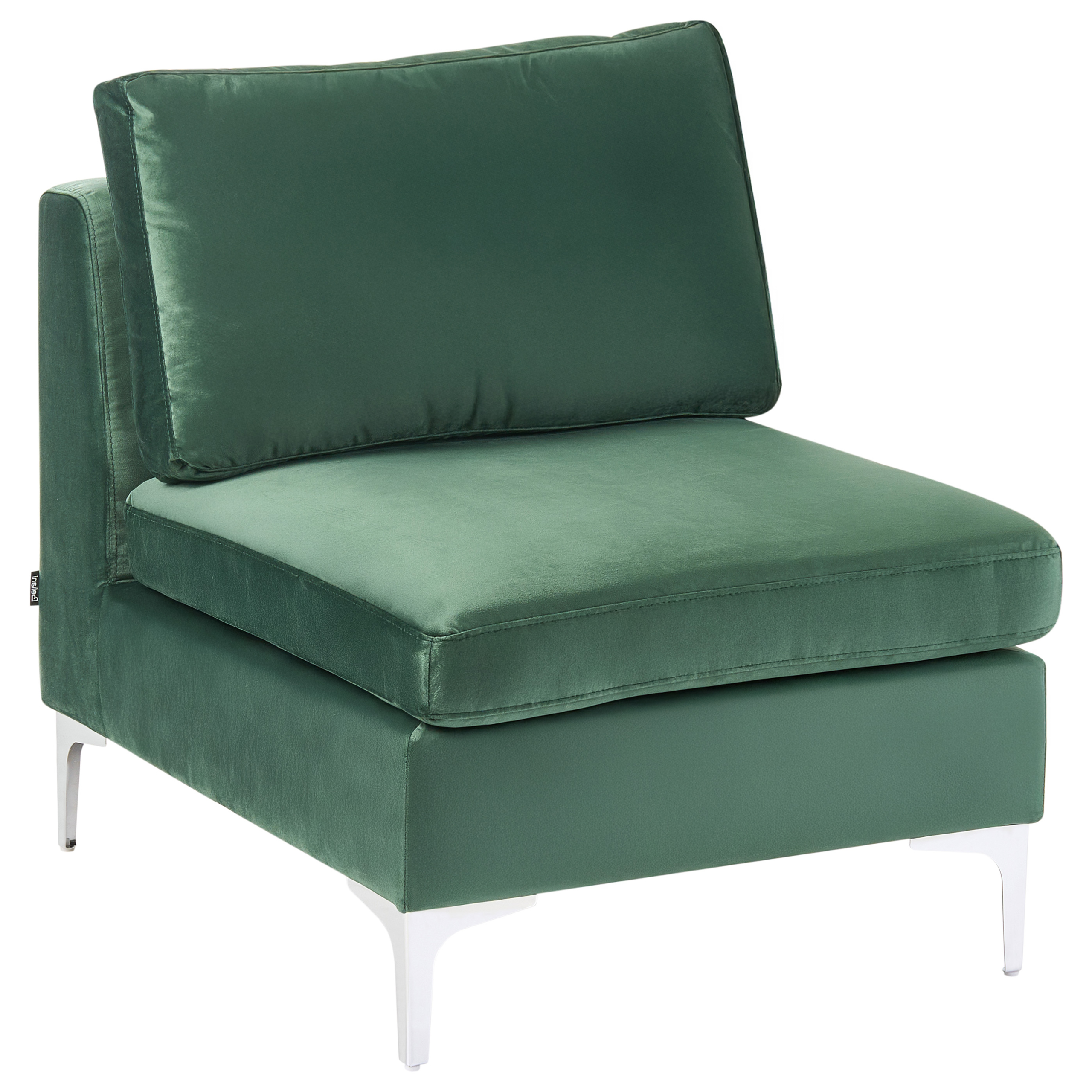 Hjørnesofa modul 4 personers EVJA Velour Grøn Venstrevendt