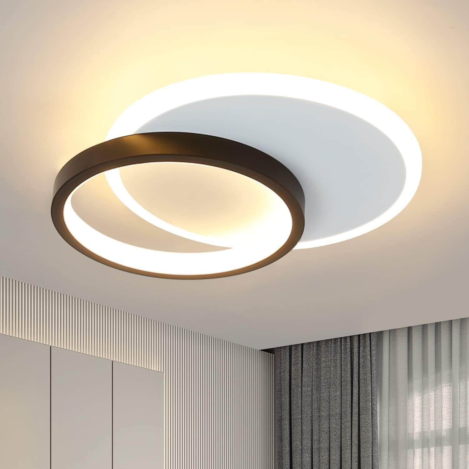 NETTLIFE LED - loftlampe 12 W, køkkenlampe, 3000 K, varm hvid, soveværelseslampe, moderne design