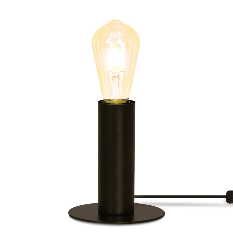 NETTLIFE Natbordslampe, Vintage - bordlampe, E27, Sort, MAX. 40W, Retro, Industriel