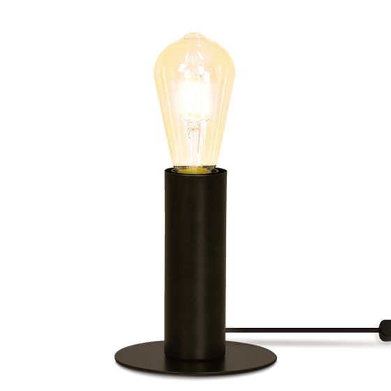 NETTLIFE Natbordslampe, Vintage - bordlampe, E27, Sort, MAX. 40W, Retro, Industriel