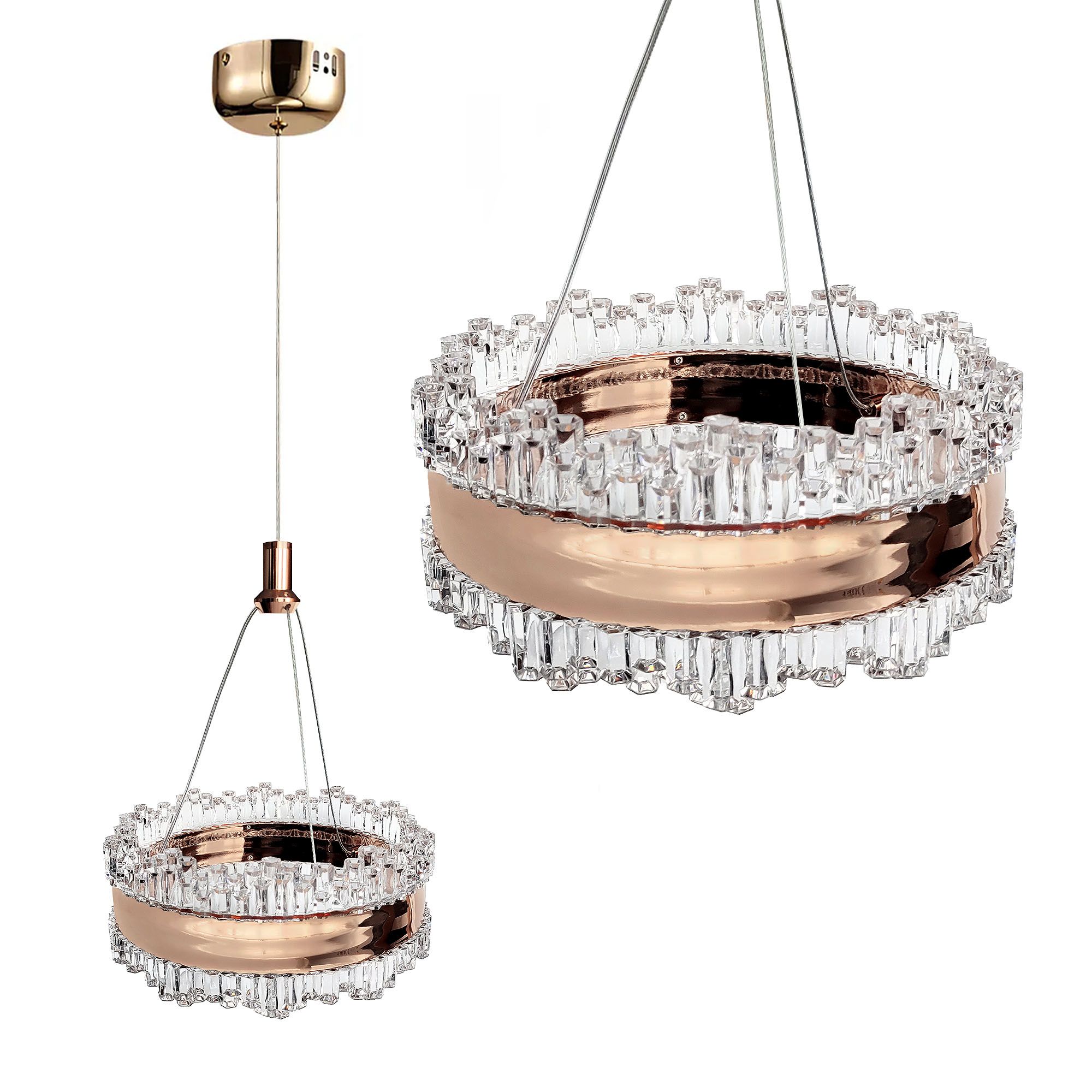 TOOLIGHT hængende loftlampe LHJ099-CP LED Guld/Rosaguld 20x20x9cm