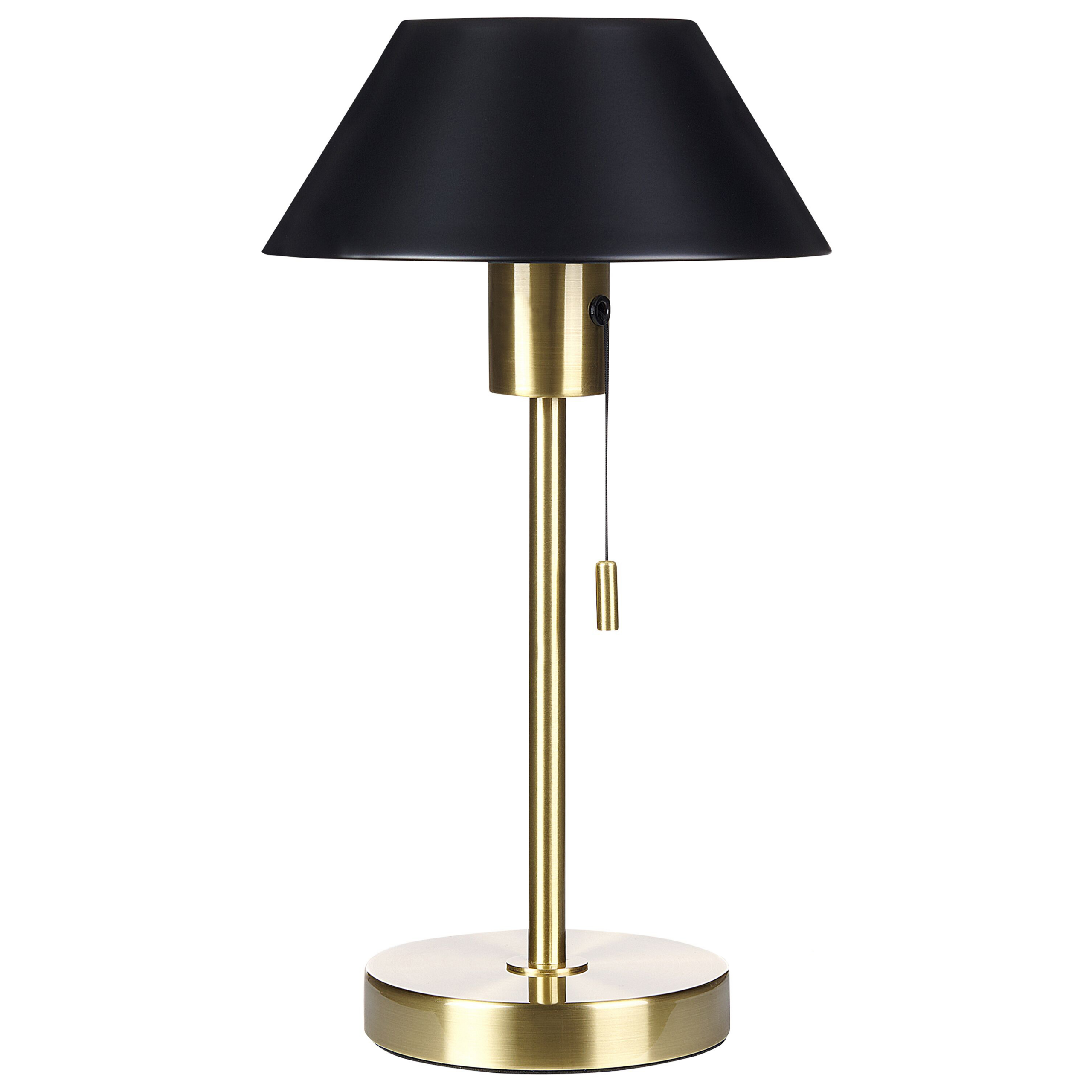 Bordlampe CAPARO Metal Sort/guld