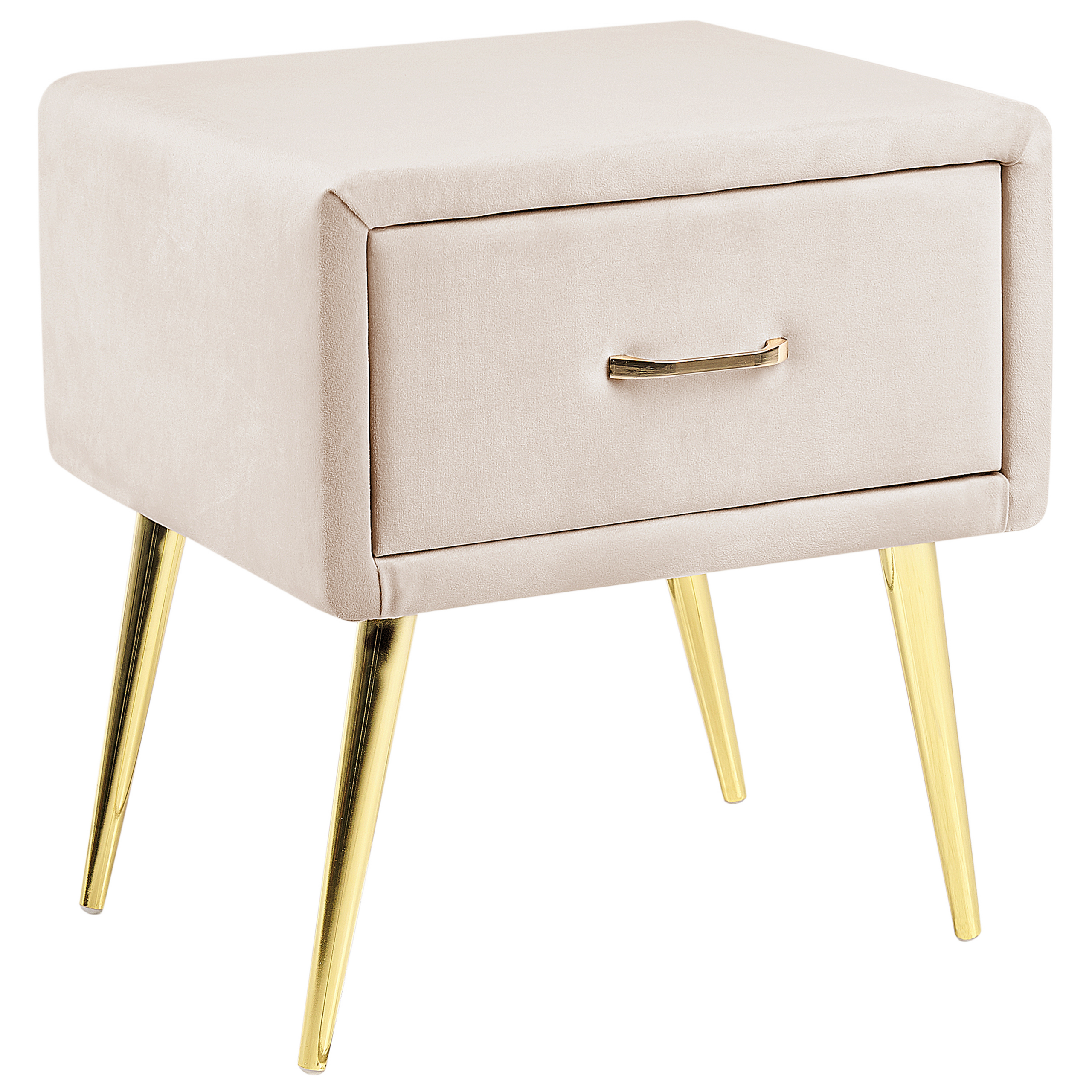 Natbord med 1 skuffe FLAYAT Velour Lys Beige
