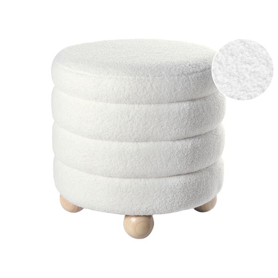 Puf CHILLY Boucle Cremehvid