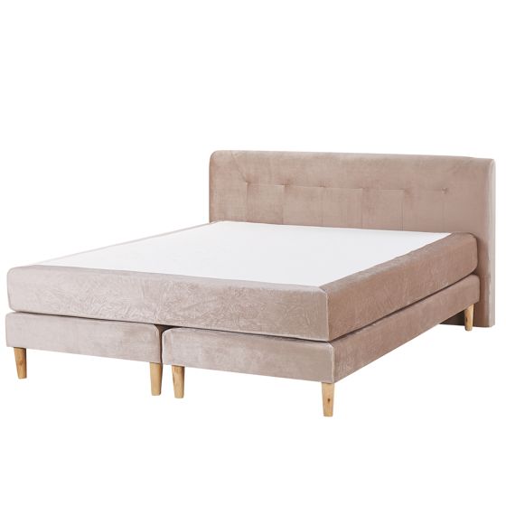 Kontinentalseng Velour MARQUISE 160 x 200 cm Beige