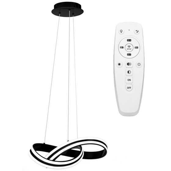 TOOLIGHT hængende loftlampe LED APP817-CP RING Sort 19x47x70cm