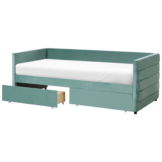 Daybed med opbevaring MARRAY Velour Mintgrøn 90 x 200 cm