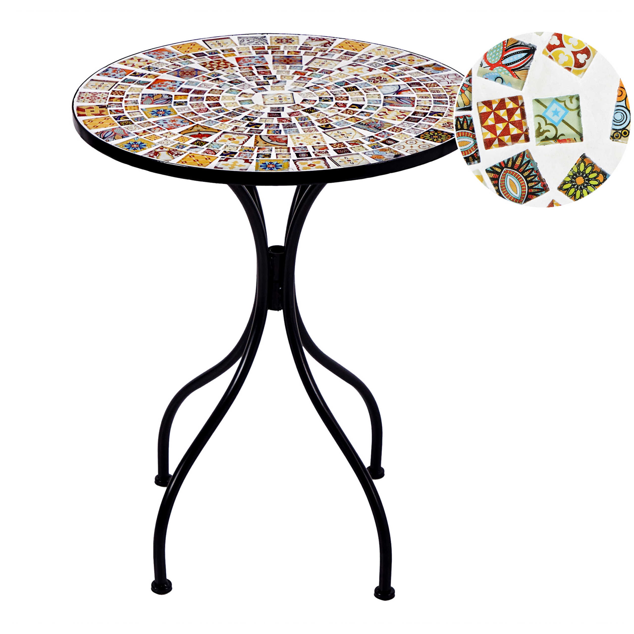 Bistro bord CASARIO 60 cm 60 cm Sort