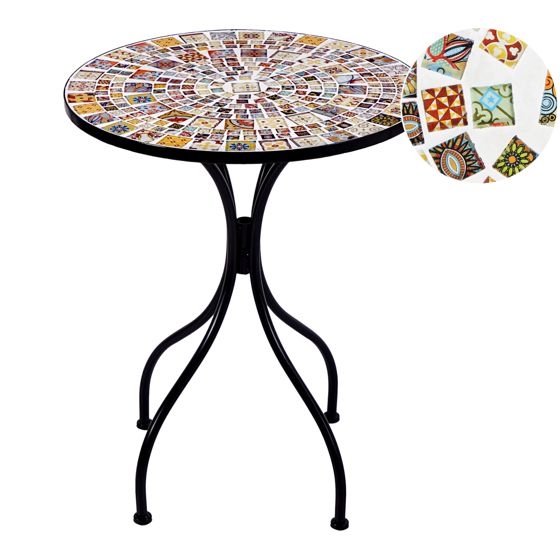 Bistro bord CASARIO 60 cm 60 cm Sort