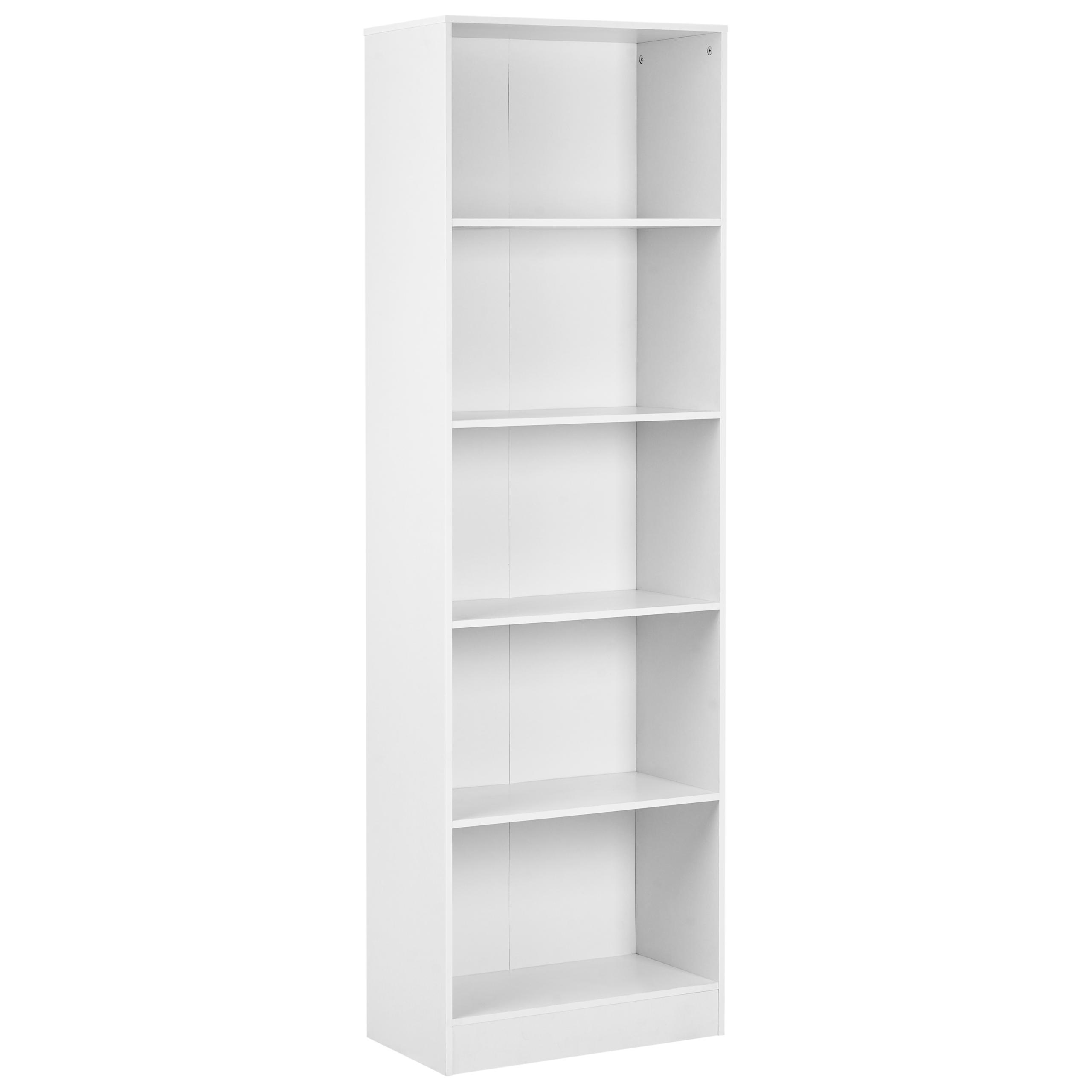 Bogreol med 5 hylder WINNIPEG 174 cm Hvid
