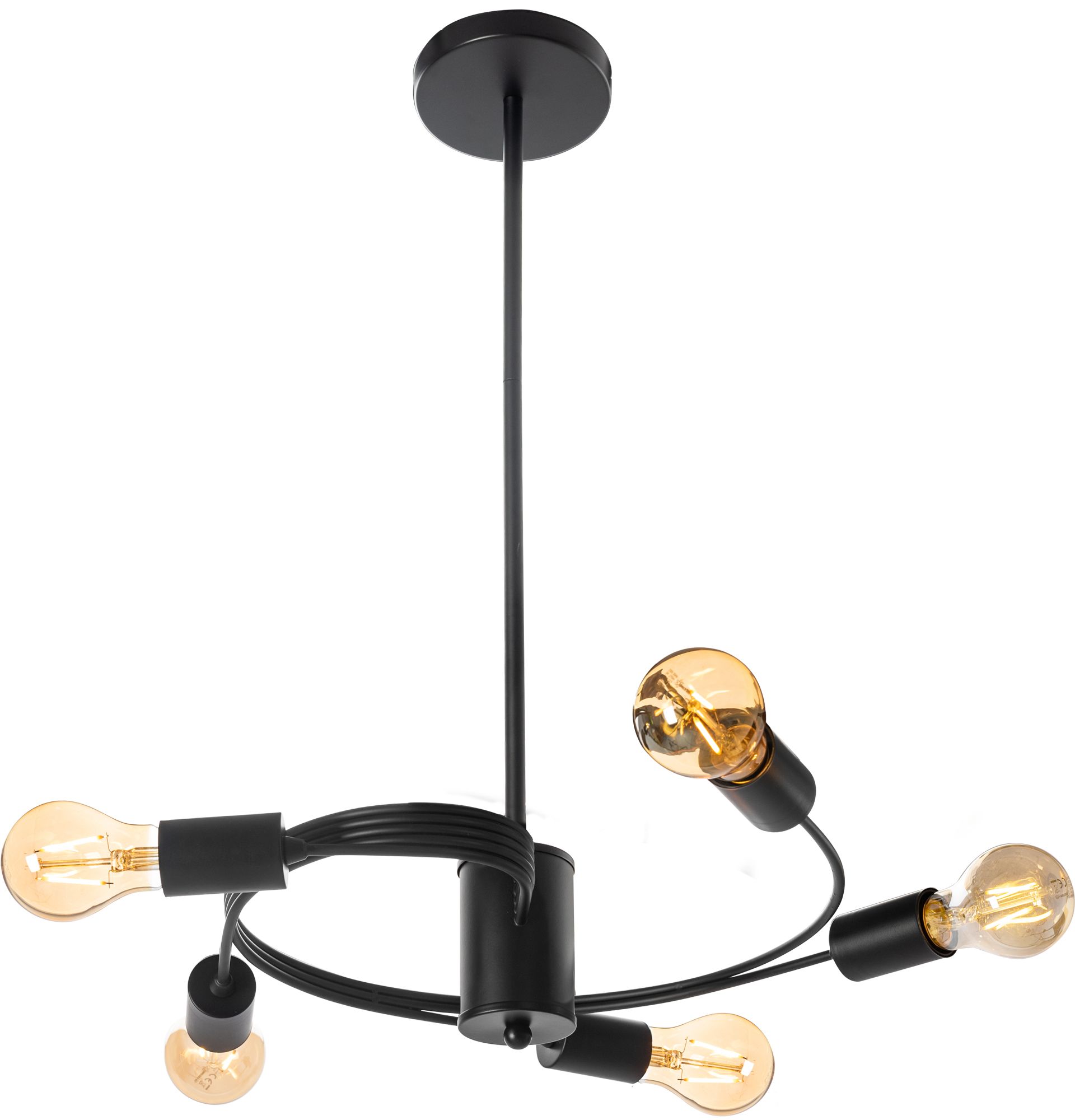 TOOLIGHT hængende loftlampe APP739-5CP Sort 38x38x73cm