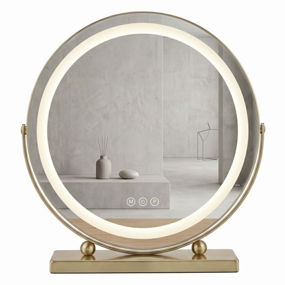REA spejl Make-up 40cm LED Guld 12x4x43cm