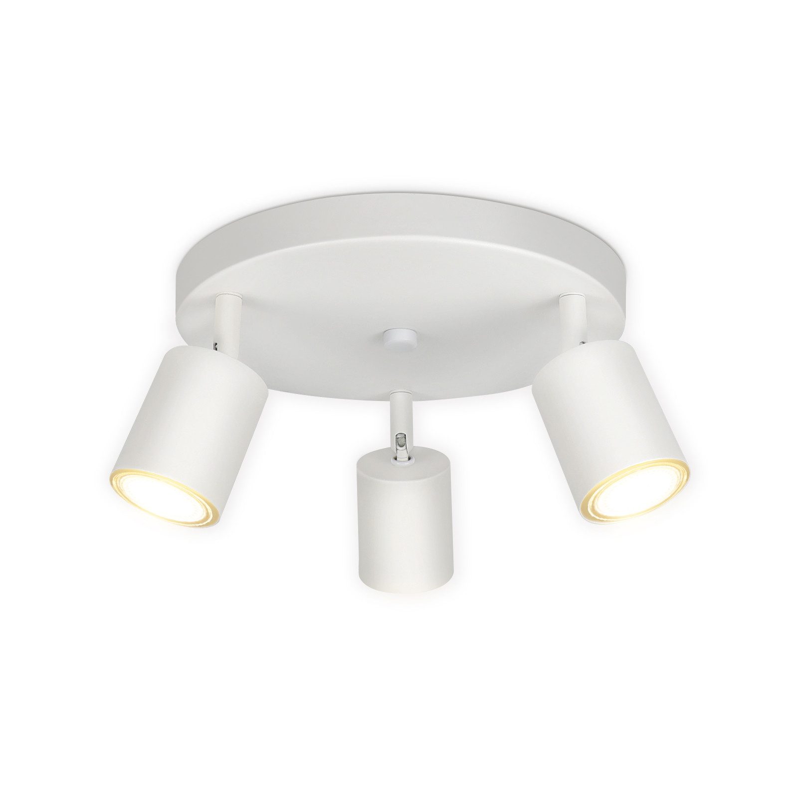 NETTLIFE LED - loftlampe til gangen, loftlampe til stuen, 3 runde hvide GU10 pærer