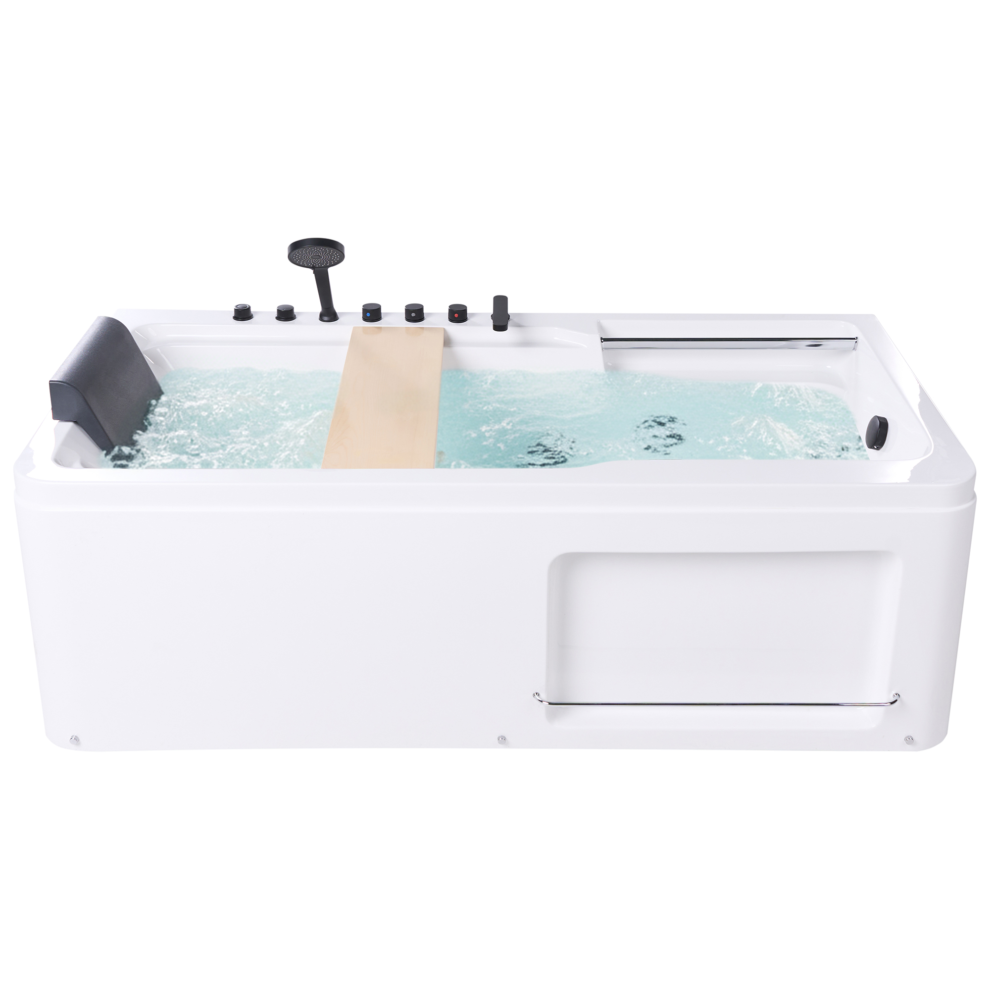 Hjørne-boblebad CAMALU 180 x 86 cm Hvid