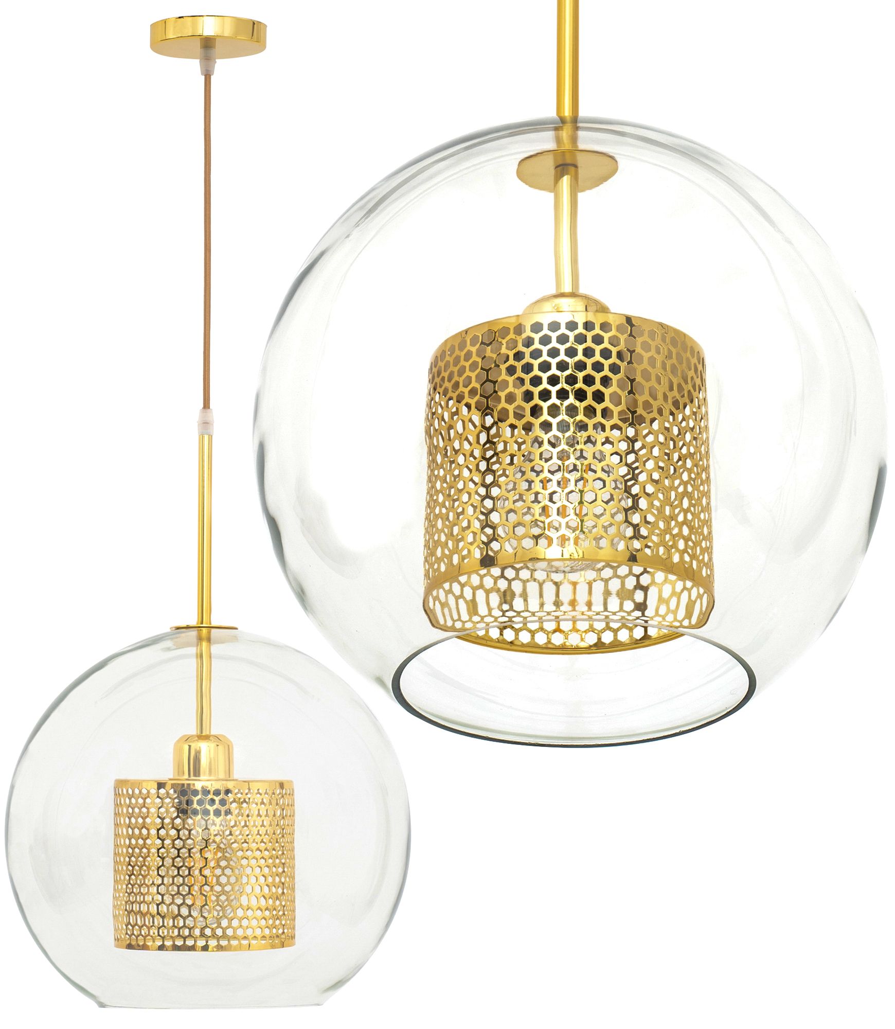 TOOLIGHT hængende loftlampe APP556-1CP 30CM Guld 50x30x60cm