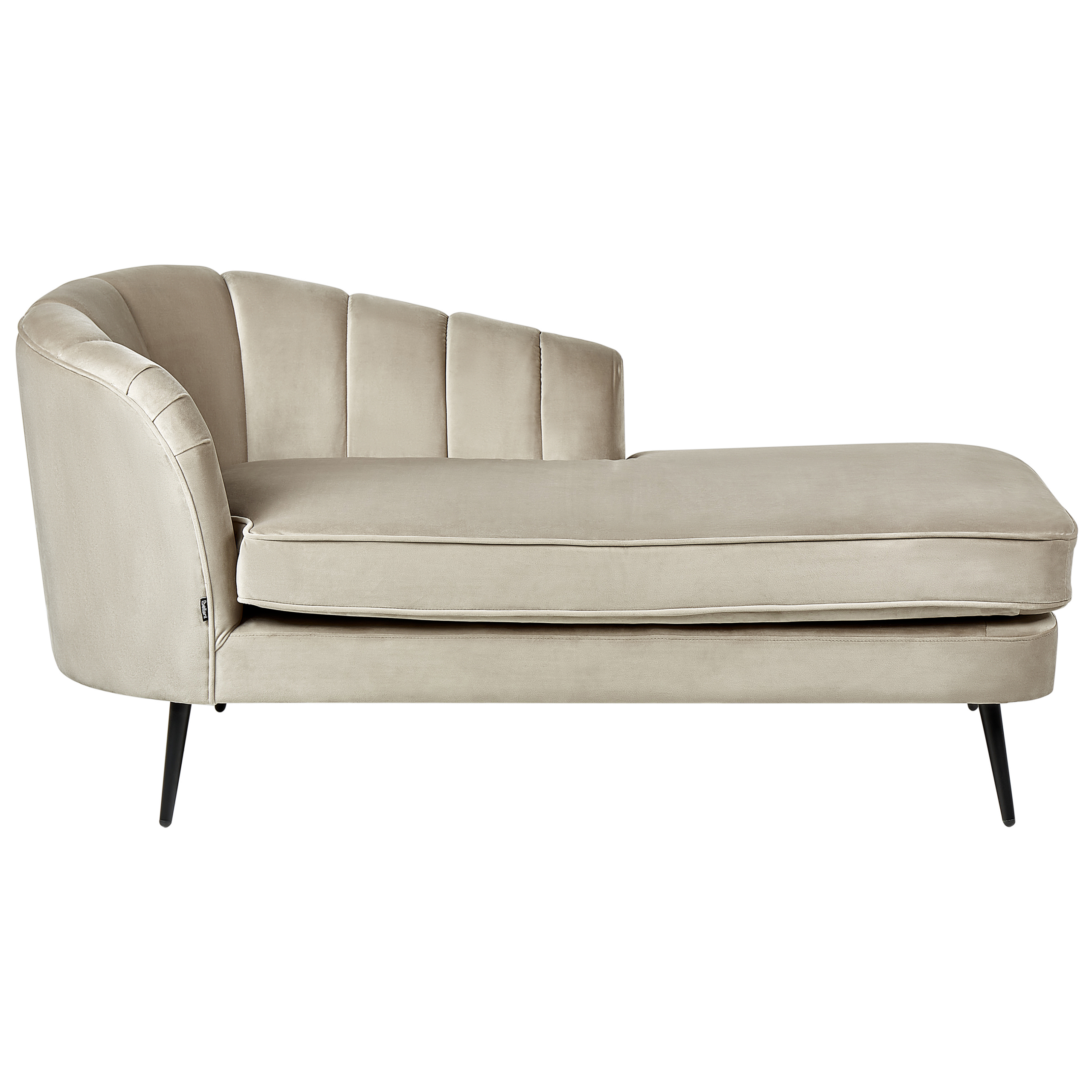 Venstrevendt chaiselong ALLIER Velour Beige