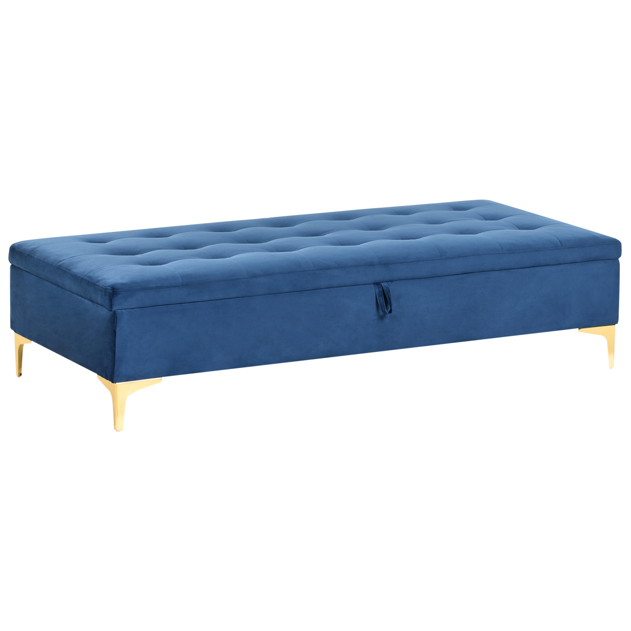 Puf med opbevaring ABERDEEN Velour Navy Blå