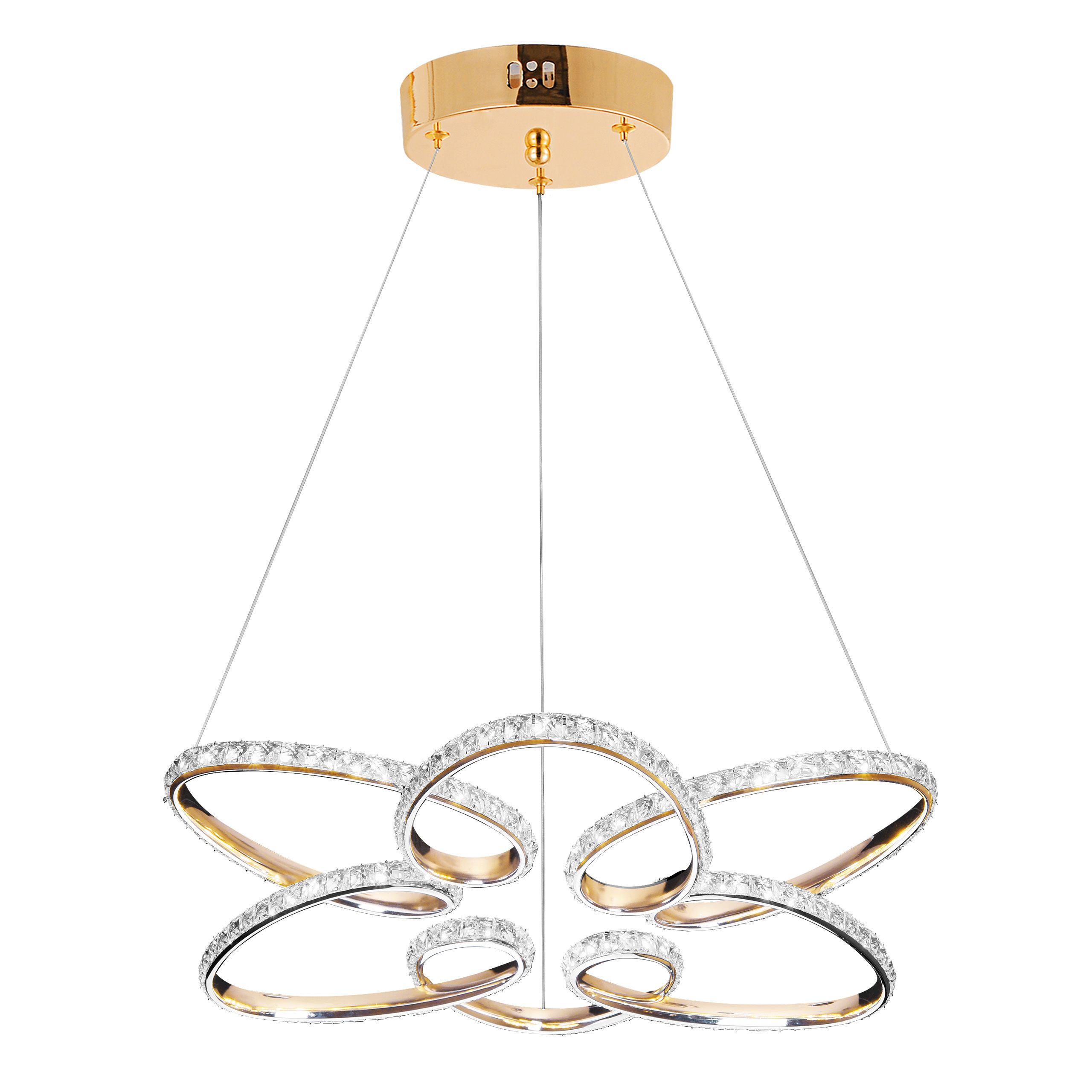 TOOLIGHT hængende loftlampe LED G001-CP Guld 54x54x32cm