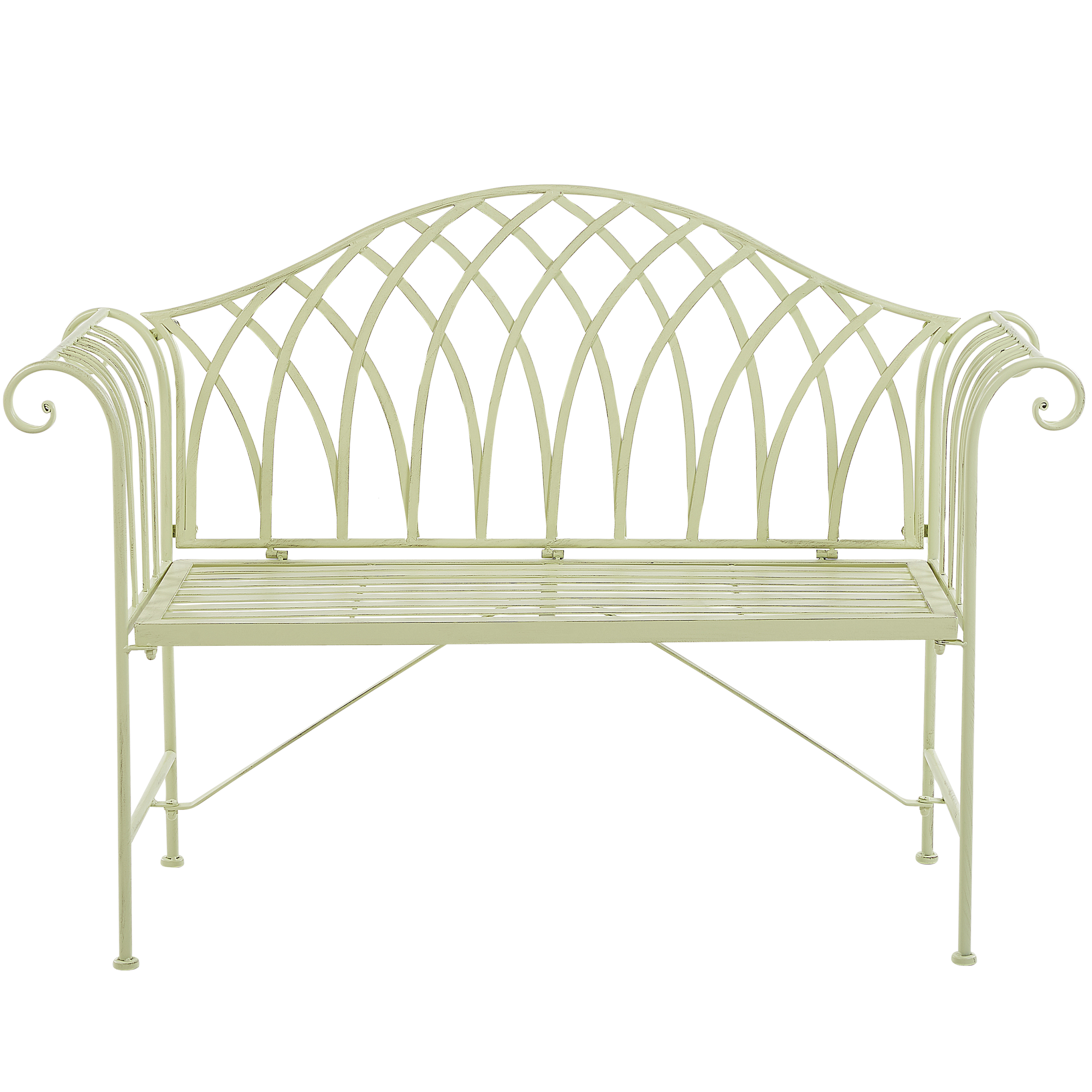 Havebænk MILAZZO 130 cm Metal Lysegrøn