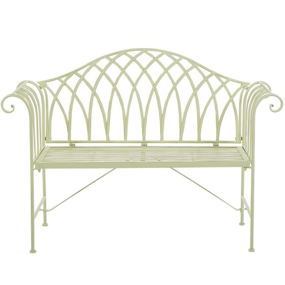 Havebænk MILAZZO 130 cm Metal Lysegrøn