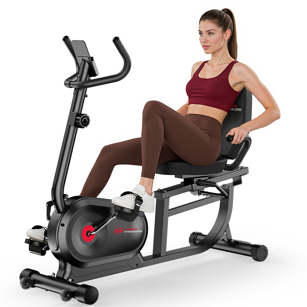 Liggende motionscykel X1 16 modstandsniveauer støjsvag magnetisk modstand