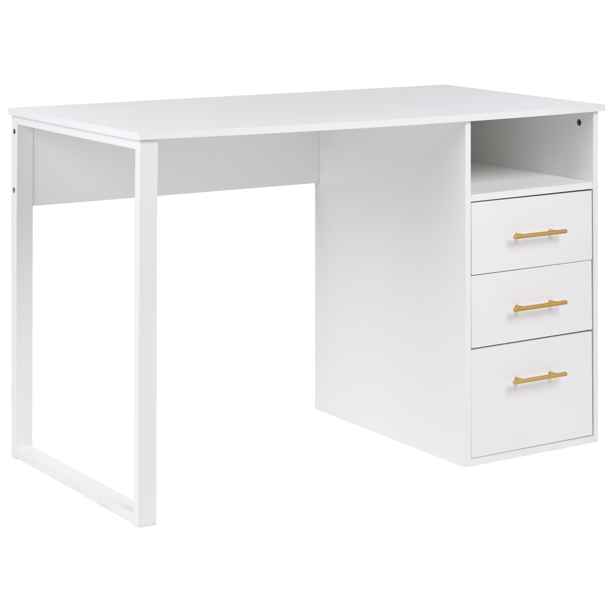 Skrivebord ZERLAY 120 cm 60 cm Hvid