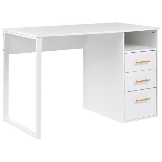 Skrivebord ZERLAY 120 cm 60 cm Hvid