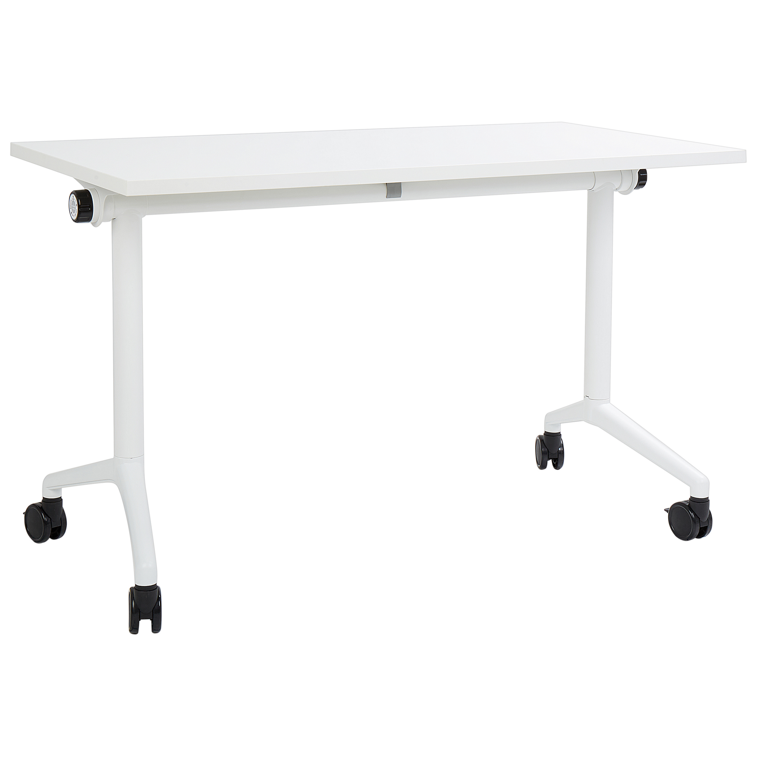 Sammenklappeligt skrivebord CAVI 120 cm 60 cm med hjul Hvid