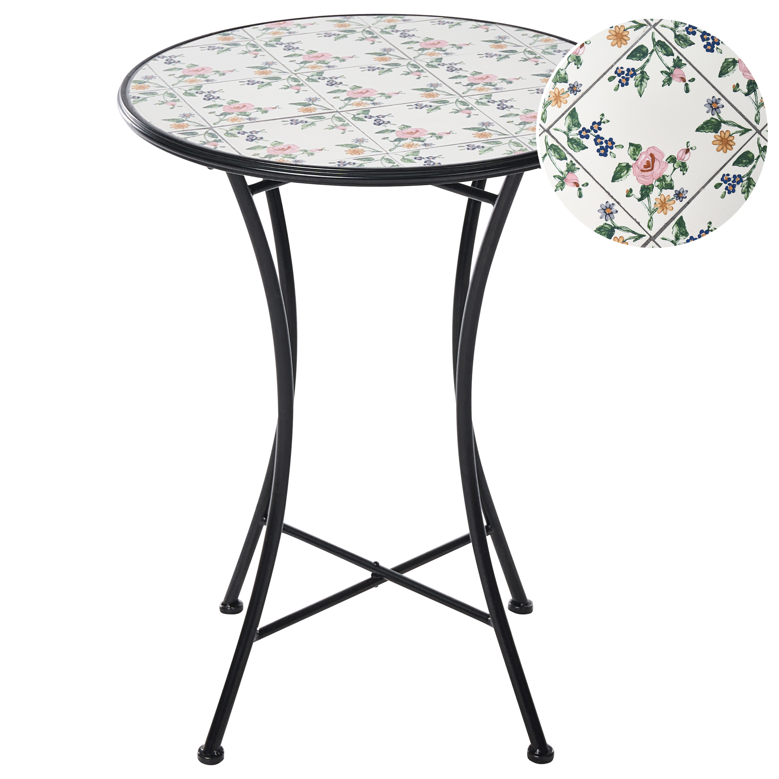 Bistro bord COLLIO 60 cm 60 cm Metal Sort