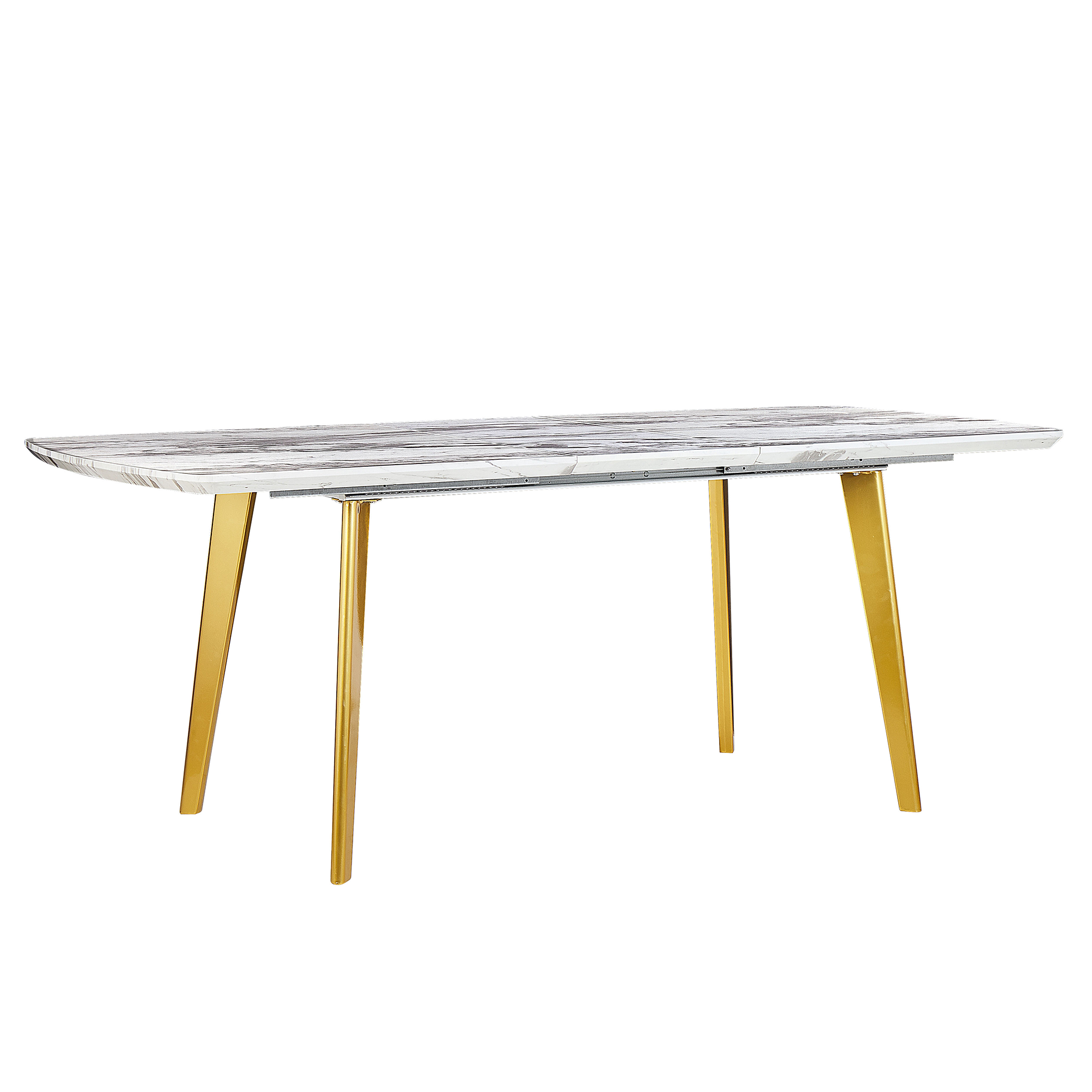 Spisebord med udtræk MOSBY Marmor/guld 160/200 cm 90 cm