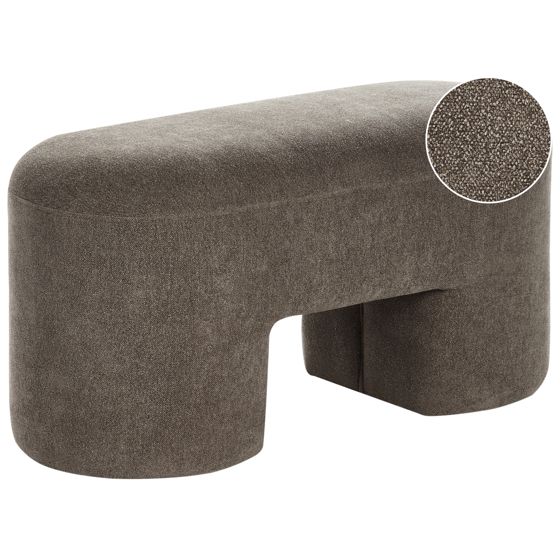 Polstret bænk DECORAH Boucle Brun