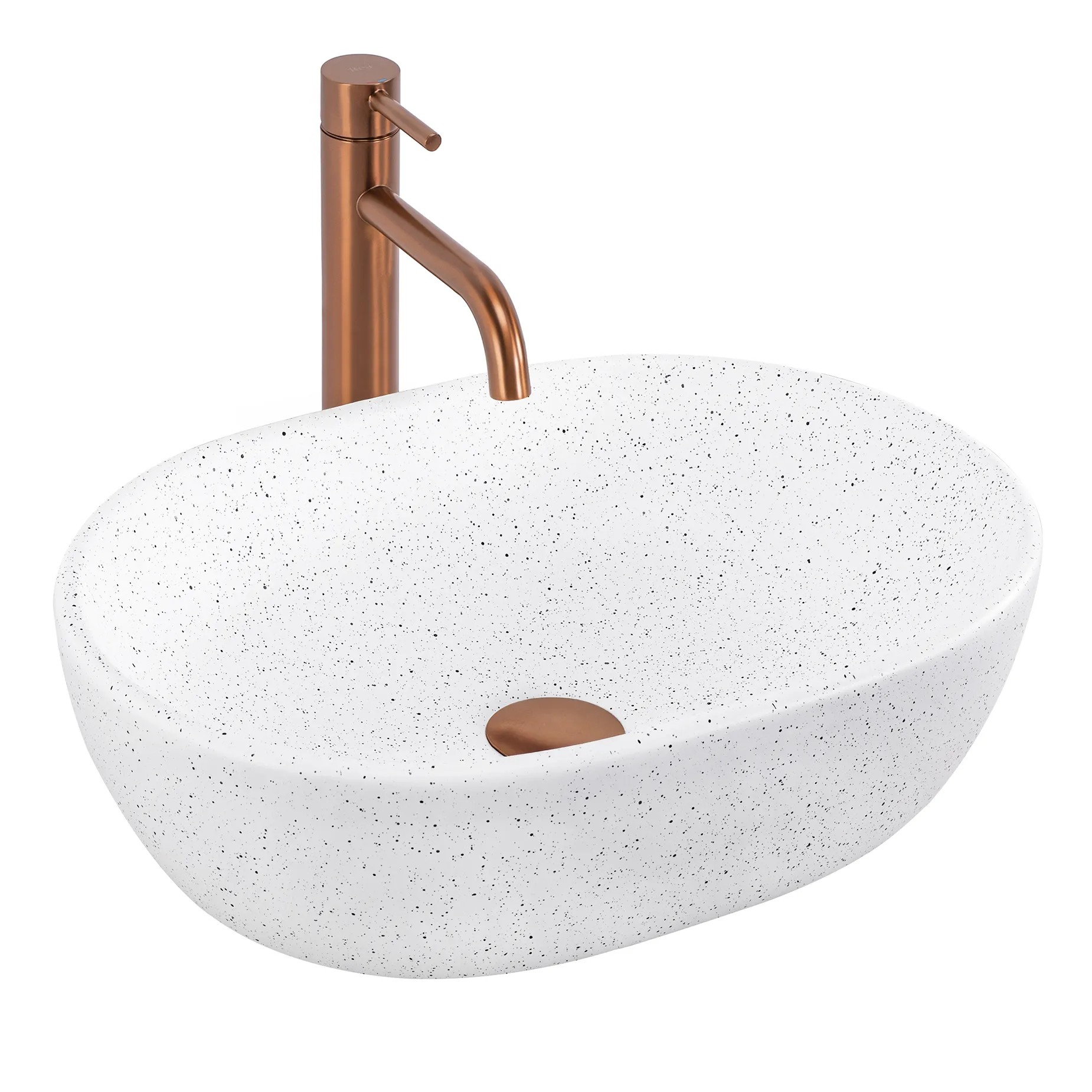 REA bordmonteret håndvask Amelia Warm Hvid, 48x34,5x13,5cm