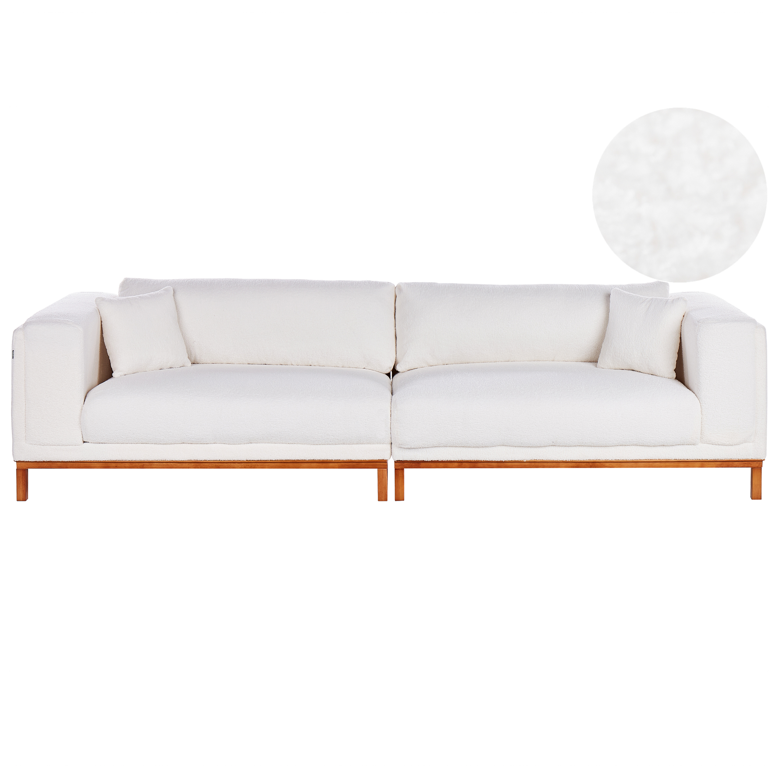 Sofa 4 personers VENG Boucle Cremehvid